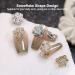 Nail Rhinestone for Nail Design Flatback Crystals Gemstones Nail Charms Jewels Decoration Rotatable Elegant Beautiful Snowflake Shape 3D Christmas Nail Art Decor for Home Salon - Buy Online on GoSupps.com