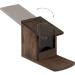 Relaxdays Squirrel Feeder House Feeding Station Box Standing Wooden HWD: 17.5 x 12 x 25 cm Dark Brown Wood and Plastic Pack of 1 10026312_746 - Buy Online on GoSupps.com