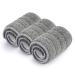 HOMTOYOU Microfiber Spray Mop Pads Reusable Washable Mop Flat Replacement Heads Refill Pack for Dust Wet Or Dry Floor Cleaning and Commercial Cleaning Refills -3Pack W - Grey Mop Pads