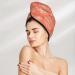 Quick-Dry Hair Towel Wrap | Turban with Button for Effortless Drying | Beautiful Corals - International Shipping - Buy Online on GoSupps.com
