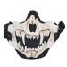 Joyasus tactical half -sighted mask breathable Airsoft steel skull protective mask for shooting CS paintball hunt Halloween costume party white