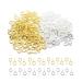 HUIHUIBAO 200 Pieces Mini Metal Screw Eye Pins Hooks Eyelets Screw Threaded for Jewelry Making Findings DIY Crafts, 6 x 13mm(Gold and Silver)