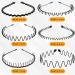 KAC Pack of 6 Unisex Wavy Non-Slip Metal Headbands for Sports, Outdoor, Yoga - Buy Online on GoSupps.com