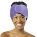 DONNA Deluxe Foam Mesh Wrap | Olive & Vitamin E Treated Headband for Curly Hair Care Face Wash & Makeup | 1PC PURPLE COLOR