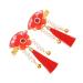 Beatifufu 1 Pair Hair Accessories Tassel Hair Holder Floral Barrette Han-style Hair Clip Hair Styling Holder Floral Hair Grip Hair Styling Pin Antiquity Hair Grip Hair Styling Grip