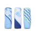 Buttons & Stitches Boy's 3-Pack Blue Whale Hooded Baby Towels, 26x30 Inches