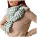 HANXIULIN Women's Scarves Warm Triangle Scarf Black With Buttons Long Scarf Triangle Scarf Large Triangle Scarf One Size Green