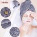 ACKSONSE HAARTURBAN 2-Piece Quick-Dry Microfiber Turban Towel Set for Women - Perfect for Long Hair - Gray Bandanas Included - Buy Online on GoSupps.com