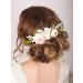 Kercisbeauty Floral Bridal Boho White Hair Comb - Wedding Hair Piece for Prom, Halloween, and Festivals - Buy Online on GoSupps.com