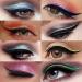 BROVITI 40 Pairs Colorful Glitter Stick on Eyeliner Stickers - Instant Adhesive Eye Line Strips for Party Makeup in 8 Colors - Buy Online on GoSupps.com