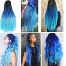 LDMY Jumbo Braiding Hair Extensions - Ombre Two Tone Black Blue 6pcs/Pack 100g Each - Perfect for Stylish Hairstyles - Buy Online on GoSupps.com