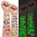 EMOME 80 Styles Under Sea Party Decorations  Kids Temporary Tattoos for Ocean Themed Birthday Party Favors Supplies  Under Sea Themed Glow in Dark Tattoos and Glitter Tattoos Stickers