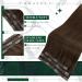 Runature Real Hair Extensions Clip-In - Medium Brown 14 Inch (35cm) Natural & Smooth 50g 3 Pieces - #4 - Buy Online on GoSupps.com