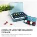 Big Premium Medicine Organizer Box - 7-Day Pill Box with Large Compartments - Portable Medicine Organizer for Pills & Supplements (Blue - 4 Compartments - Buy Online on GoSupps.com