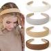 WOVOWOVO 4 Pack Straw Padded Headbands for Women Rattan Boho Headband Wide 1 Inch Non Slip Braided Head band Wicker Cute Summer Girls Hairband Accessories