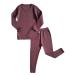 DreamBuy 20 Colours Ribbed Pyjama/Tracksuit/Loungewear Unisex Boys And Girls Pyjamas Baby Clothes Pyjamas For Women And Mens Pyjamas 1-2 Years Aubergine