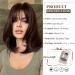 Esmee 14 Short Dark Brown Wig with Bangs for Women - Natural Synthetic Hair for Daily Wear, Parties, and Cosplay - Slightly Curly Ends - Pack of 1 - Buy Online on GoSupps.com