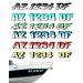 VulgrCo 2 Pack Pair Boat Registration Numbers Custom Personalized State Watercraft Vinyl Decal Sticker Tag Reg Number Lettering Premium Gradient Print