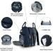 SndMor Diaper Bag Backpack - Stylish Large Capacity Waterproof Baby Bag with Diaper Station & Pad - Unisex Dark Blue/Navy Blue - Buy Online on GoSupps.com