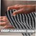Zerodeko 4 Pcs Striped Exfoliating Bath Towels - Shower Scrubber & Back Scrubber for Ultimate Clean | Polyester Household Essential - Buy Online on GoSupps.com