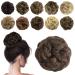 Sofeiyan hair part hair tendrils updos Unordered ponytail chignon wavy messy chignon hairstyles hair extensions for women medium brown & light chestnut brown mixed 40g medium brown & light chestnut brown mixed