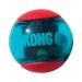 KONG Squeezz Action Ball Red Interactive Squeaky Fetch Toy with Multiple Textures For Large Dogs Red Large