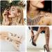 Gold Temporary Tattoos - 10 Sheets, 100+ Designs for Women, Metallic Face Glitter Stickers, Waterproof, Realistic and Long-Lasting - Buy Online on GoSupps.com