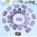 Crocon Amethyst Gemstone Rune stones Rectangle Shape with Elder Futhark Alphabet Engraved 25 pcs Rune Set Crystal Divination Healing Chakra Reiki with a Pouch & Rune brochure Size : 20-25mm Amethyst Rune - Buy Online on GoSupps.com