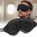 Shapevital 3D sleep mask Deluxe for women and gentlemen side sleeper eye mask with deep eye sockets for eyelashes blindfold 100 % dark for sleeping comfortable sleeping glasses for travel black