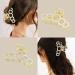 B.PHNE 2Pc Metal Rhinestone Hair Claw Clips - Large Gold Hair Claws with Pearl Detailing for Women - Buy Online on GoSupps.com
