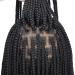 Bismanhair 360 Full Lace Box Braid Wig for Black Women with Baby Hair - Synthetic Handmade Cornrow Wig Lightweight Heat Resistant Twist Braids - Natural Black - Buy Online on GoSupps.com