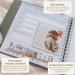 Peachly Baby Boy Memory Book | Planes & Trains First Year Keepsake | Simple Grey Linen Scrapbook for Boy Milestones - Buy Online on GoSupps.com