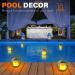 Solar Floating Flame Pool Lighting - 2PCS Water Lanterns for Garden Pond & Balcony Decoration - Buy Online on GoSupps.com