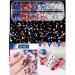 Kalolary Independence Day Glitter Nail Sequins - 4th of July Star Red Blue Silver Holographic Paillette for Patriotic Makeup & Decoration - Buy Online on GoSupps.com