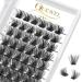 Eyelashes Individual Quewel Individual eyelash clusters lashes mega C curl Mix12-18 eyelash segments wide foundation individual eyelashes for eyes make-up DIY eyelash extensions (mega-c mix) 1 piece (1 Pack) Mega-C mix 12-18mm