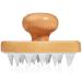 GranNaturals Wooden Shampoo Scrubber Brush - Shower Scalp Massager for Men & Women - Exfoliating Head Massager with Silicone Bristles for Healthy Scalp and Dandruff Removal - Buy Online on GoSupps.com