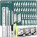 230 PCS Hobby Craft Knife Kit,215 PCS Precision Carving Blades with 2 PCS Craft Knife, Utility Knife with 11 PCS Art Blades, Scrapbooking Stencil for DIY Art Working Cutting 230pcs