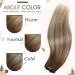 Runatur 40cm Real Hair Brown-Blond Balayage Sew-In Extensions | Dark Brown & Ash Brown Ombre - Buy Online on GoSupps.com