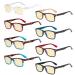 Eyekepper 8 Pack Blue Light Blocking Reading Glasses Vintage Computer Readers Yellow Tinted +2.50 +2.50 Blue Light Blocking-b60-8 Pairs