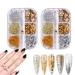 2 Boxes Nail Art Foil Flakes Aluminum Foil Flake Metallic Gold Silver Nail Pillette Glitter Foil Hoinco 12 PCs Nail Art Foil Foil Foil Flakes Nail Diy Accessories for Party Festival 6g