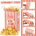 Hotop Paper Popcorn Bags Close Top Popcorn Boxes Container 6 x 4 x 2 Inches Red and White Striped Popcorn Cups Bucket for Movie Party and Theater Night Supplies White Red (300 Pcs) - Buy Online on GoSupps.com