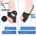 DYKOOK Bunion Corrector & Toe Straightener | Bunion Protector Sock with Heel Strap | 1 Pair Splint for Pain Relief & Hallux Valgus | Non-slip Toe Separator | Foot Corrector Day/Night (Small) - Black - Buy Online on GoSupps.com