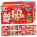 TEHAUX 36 Pcs Japanese Spring Festival Red Packet Hong Bao Envelope Lunar New Year Envelope Chinese Money Packets Cash Envelope Christmas Gifts Spring Festival Gift Paper Rabbit Wedding As Shown 2x3pcs 16.8X9.8CMx3pcs