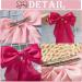2Pcs Big Hair bow Hair Bows for Women Bow Hair Clip Elegant Solid Color French Barrette Bows For Hair With Long Silky Satin Hair Barrettes Accessories Bow Hair Clips for Women Girls(Pink+ Hot-pink) - Buy Online on GoSupps.com