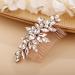 Chargances Crystal Bridal Hair Comb - Rose Gold Rhinestone Wedding Hair Clip - Buy Online on GoSupps.com