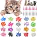 JOYJULY 100pcs Cat Nail Caps Pet Cat Claw Kitty Caps Control Soft Paws of 5 Different Colorful Nail Covers for Cats+ 5 Adhesive Glue+3 Applicator with Instruction Small S