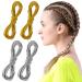 ANCIRS 4 Rolls(20 Meters) Hair Strings for Dreadlock Braids  Hair Braiding Ties Wrapping Accessories for Dreads Wedding Party Show DIY Craft Ornament Hanging Prom Decoration- Gold & Silver