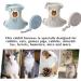 Breathable Rabbit Dishes with Leash | Adjustable Soft 2-Piece Set for Rabbits Hares and Small Animals - Outdoor Use (Blue & Gray) - Buy Online on GoSupps.com