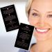 Teeth Whitening Aftercare Cards - Pack of 50 | 2x3.5 inch Double Sided Business Cards | Wallet Size | Black & Rose Gold Glitter - Buy Online on GoSupps.com