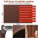 Genuine 1.8-2.0MM Thick Oil Tan Crazy Horse Cowhide Leather Sheet for Crafts - Brown 8x12 - Buy Online on GoSupps.com